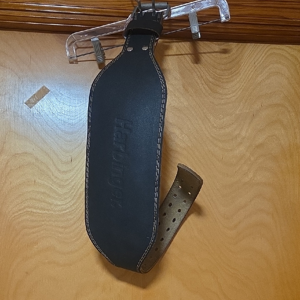 Harbinger Leather Black Weightlifting Belt Size M